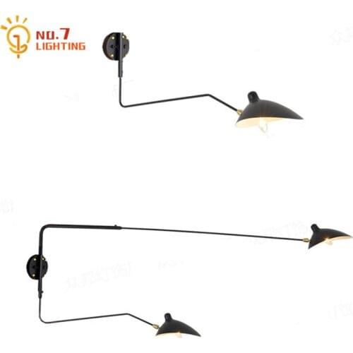 Industrial Dawn Spider Serge Mouille Wall Lamp with Swtich LED E14 Designer Swing Arm Wall Mounted Art Decor Home Loft Study Bar