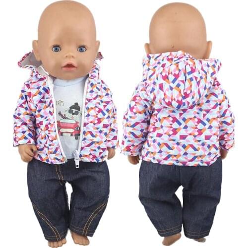 2021 New 43cm Baby Doll Clothing 18 Inch girl Doll Jacket Coat baby doll clothes