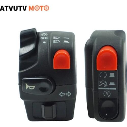 22mm Motorcycle Switches Motorbike Horn Button Turn Signal Electric Fog Lamp Light Start Handlebar Controller Switch Universal