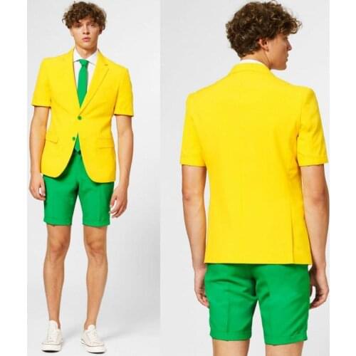 Latest Young Boy Suits Colorful Two Button Mens Wedding Tuxedos Wear Business Party Prom Best Men Blazer Suit(Jacket+Pants)