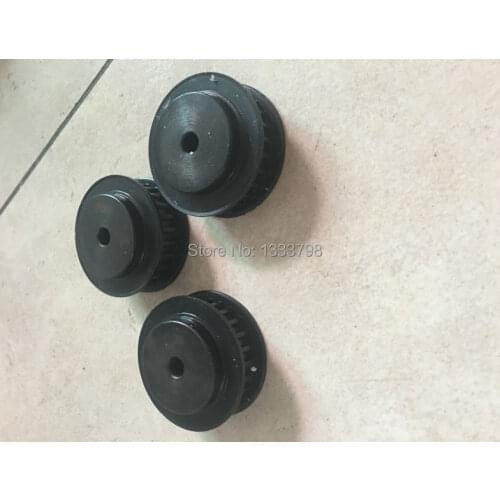 Black finish 25teeth T5 type 20mm width 6mm bore 5mm stepper stainless steel pulley
