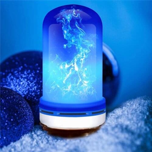 Led Flame Effect Light Bulb 4 Modes Flame Lights Bulb Fire Light Bulbs Valentine Decorations Flickering Light for Indoor Outdoor