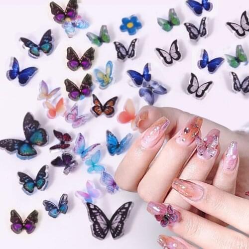 4Pcs 3D Colorful Butterfly Heat Shrink Handmade Nail Art Earrings Shrinks Dinks Jewelry Making