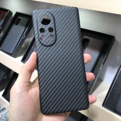 Red Color Lens Protection Ultra-thin Real Carbon Fiber Case For nova8 Matte Black Carbon Fiber Case For nova8 Pro Back Case