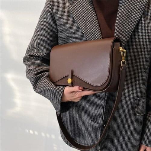 Vintage Leather Women Shoulder Bag High Quality Crossbody Bags for Women 2021 Fashion Shopper Bag Designer Travel Messenger Bags