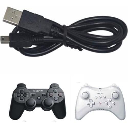 Mini usb charger Power Cable Charging Cord Wire For Sony Playstation Dualshock 3 PS3 Controller Nintend WIIU Wii U Pro Gamepad