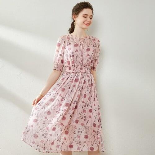 Pink chiffon floral maxi dress women robe femme 2020 summer long work boho beach office sexy party luxury dresses plus size