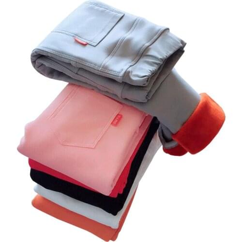 Winter Leggings Girls 2020 Winter Children Plus Velvet Pants Thicken Warm Long Trousers for Kids Baby Skinny Pencil Pants