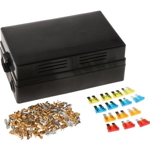 1 Set 18 Way Blade Fuse Box Car Fuse Box Holder Standard Circuit Fuse Holder Box Block