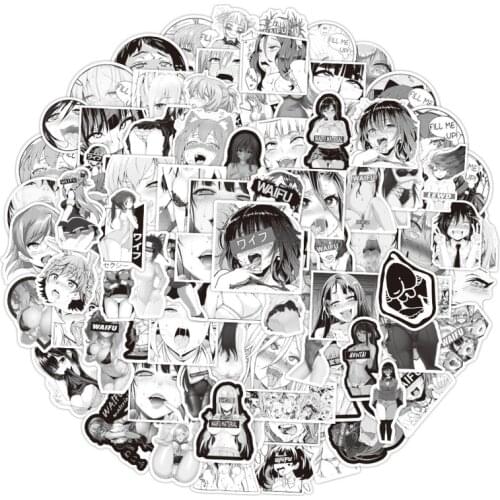 10/50/100Pcs Pack Hentai Waifu Anime Sticker Sexy Girl Material Decal for Laptop Pad Suitcase Car Styling Home Deocr Sticker
