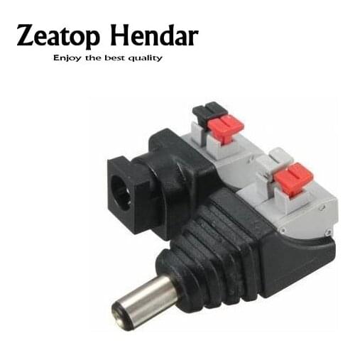 100pairs/200pcs New Type 2.1x5.5mm DC Power Male Female 2.1 DC Connector Adapter Plug Cable Pressed connected for LED Strips 12V