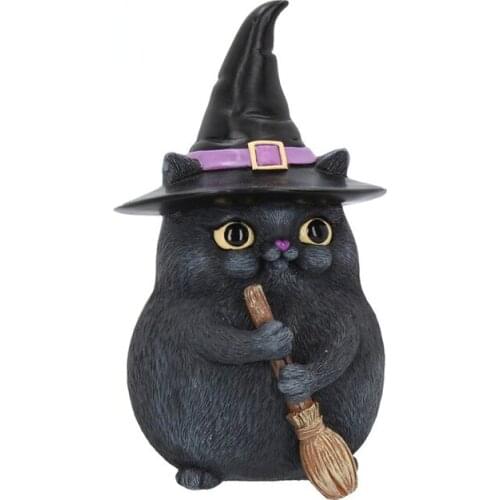 13cm x 7.1cm for Big Eyes Witch Cat Sunscreen Car Sticker Refrigerator Windows Decal Creativite JDM Vinyl Car Wrap