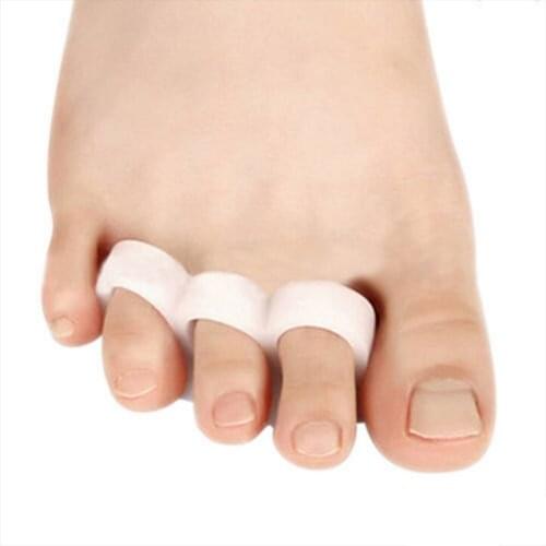 2pcs White Gel Toe Separators Stretchers Alignment Bunion Pain Relief MH88