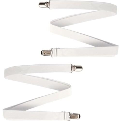 2 Pcs Sheet Bed Adjustable Suspenders Crisscross Band Straps Grippers Mattress Duvet Elastic Fasteners Clips