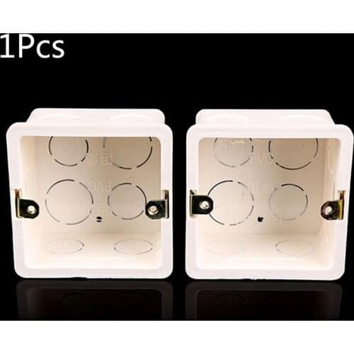2020 New 86X86 PVC Junction Box Wall Mount Cassette For Switch Socket Base Switch Bottom Box Electrical Box Accessories