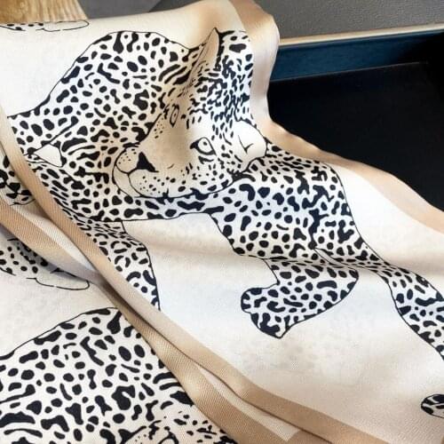 2021 Silk Scarf Women Satin Neck Hair Tie Band Hijab Head Female Foulard Print Scarves Office Ladies Shawl Bandanna Handkerchief