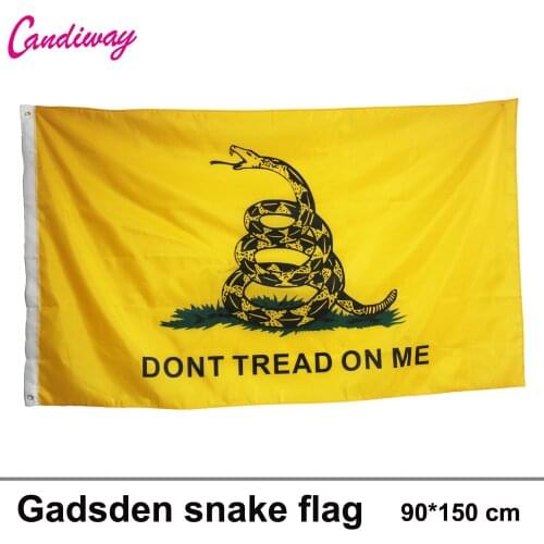 3x5 Foot Gadsden DON'T TREAD ON ME Culpepper Rattlesnake UV Fade Resistant Canvas Header and Double Stitched Delaware DE Flags