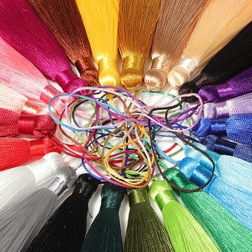 10pcs Tassel for Earrings DIY Crafts Polyester Silk Pendant Charm Satin 8cm Tassel for Bookmark DIY Jewelry Making Components