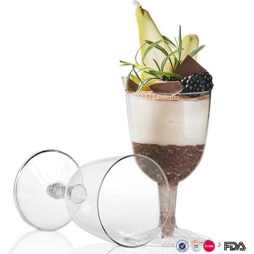 5oz Disposable Drink Cup 148ml Transparent Plastic Cocktail Cup Buffy Cup Mousse Cup Fruit Smoothie Cup Party Tableware Supplies