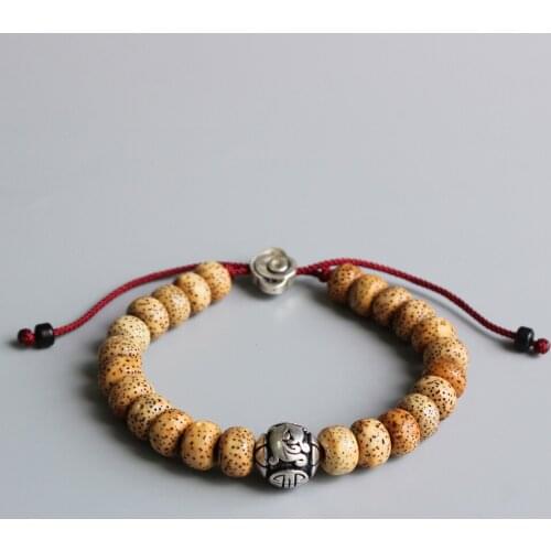 Wholesale XingYue Bodhi Seed Beads Tibetan Buddhists Totem Copper Charm Bracelet Men Women Wrist Mala Ethnic Jewelry Handmade