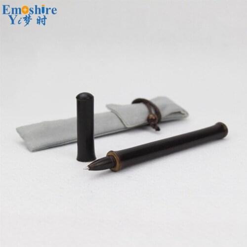 Black Bamboo Gel Pen Ball Pen Business Ballpoint Pen Bamboo High-end Meeting Gift Customization Black Blue Ink Refill P830