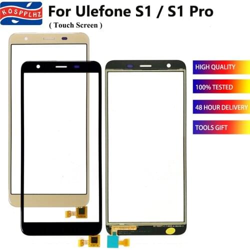 Black Gold Color 5.5" For Ulefone S1 Pro Touch Screen Lens Sensor Touch Panel Replacement For Ulefone S1 Cell Phone Glass Panel