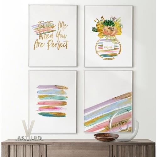 Designer Perfume Bottle Prints Poster Watercolour Abstract Art Canvas Painting Decorate Gift Girl Room Home Decor Wall Picture