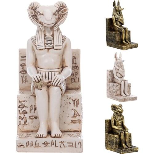 Egyptian Figurine Statue Decoration Mythological Vintage Office Desktop Decor Craft Home TV Shelf Bookshelf Decors