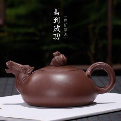 Gu recommended undressed ore purple clay success zodiac pot of flower goods a undertakes to pure manual sculpture