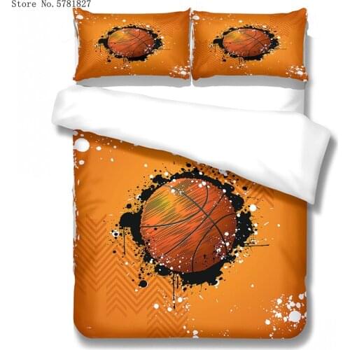 2/3 Pieces Basketball Bedding Set 3D Print Famous Sport Duvet Cover Set Single Queen King Bed Quilt Cover Home Bed Cover Set