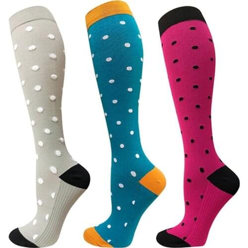 Compression Socks Women Men Unisex Knee High/Long Printed Polyester Nylon Hosiery Footwear Accessories