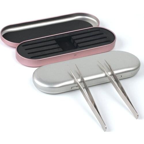 NEWCOME Eyelash Extension Storage Box Tweezers Organizer Case Tweezers Storage Box Portable Safe Professional Make Up Tools Kits