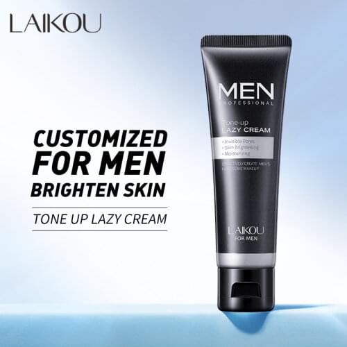 50g Men Tone-up Lazy Cream Revitalising Nourishing Makeup Concealer Long Lasting Face Whitening Foundation Natural Brighten