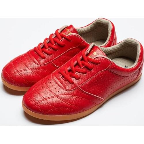 4color red/blue/white Summer cowhide kids&Adult martial arts wushu shoes taijiquan sneakers kung fu tai chi shoes