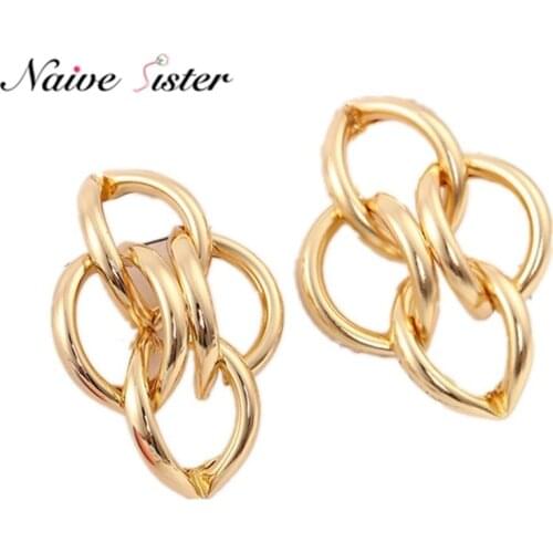 Fashion Round Drop Earrings for Women Personality Zinc Alloy Jewelry Korean Long Dangle Earings Girls Love Party Christmas Gift