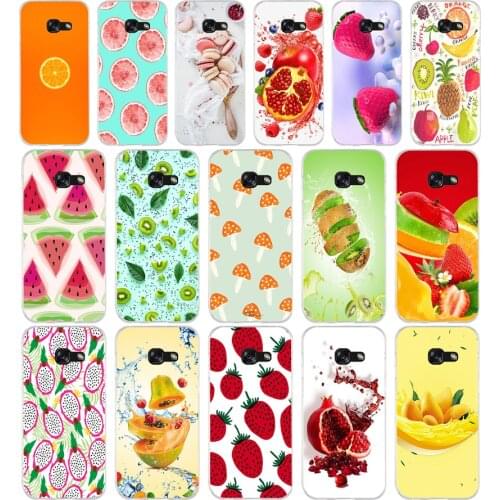 004FG Summer Fruit Lemon Watermelon Soft Silicone Tpu Cover phone Case for Samsung a3 2016 a5 2017 a6 plus a7 a8 2018 s6 7 8 9