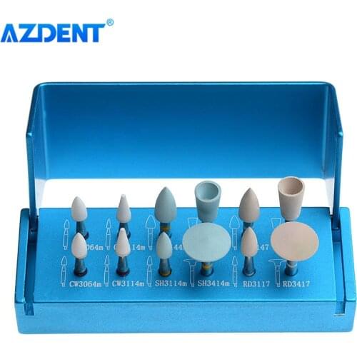 Dental Composite Polishing Kit RA 1112 for Low Speed Contra Angle Handpiece Soft Silicone & Diamond Polishers For Composite
