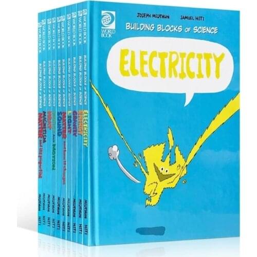 10 books/set,Building Blocks of Physical Science,children nature science teaching books,picture color book, bed time story book