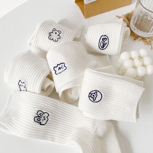 High Quality Cute Elegant Lovely Kawaii Cartoon Sweet Harajuku Cotton Women Socks Animals Character Casual Short Socks Hot