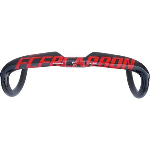 NEW arrive FCFB FW road handlebar new top carbon fiber road bends reach 80mm dorp 130mm carbon handlebar