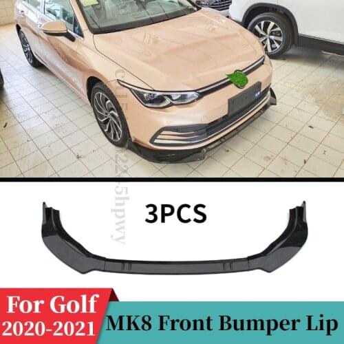 Front Bumper Lip Splitter Spoiler Diffuser Protector Guard Trim Accessories Body Kit For VW Golf 8 MK8 PRO R-Line 2020 2021