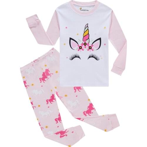 New Boys Girls Pajamas Spring Autumn Long Cotton Sleeve Childrens Clothing Sleepwear Cotton Pyjamas Sets for Kids 2 4 6 8 Years