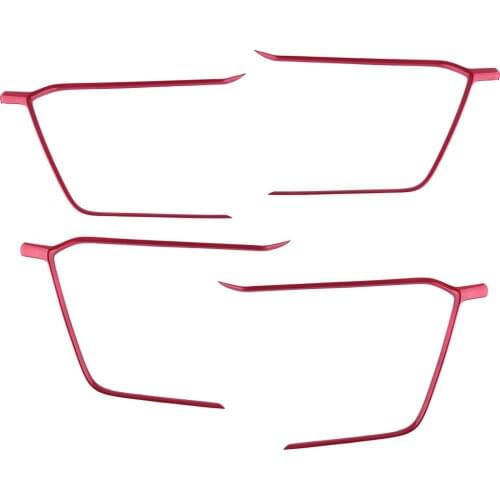 1Set Red Car Inner Door Upper Armrest Stripe Cover Trims Moulding ABS Fit For Toyota RAV4 2019 2020