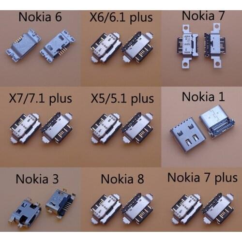 2-5pcs/lot For Nokia 3 6 7 Plus 8 7.1 5.1 Plus X5 X6 X7 Micro Usb Connector Charging Port Jack