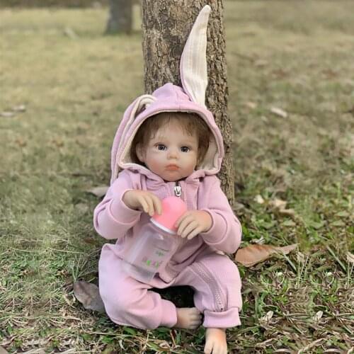Adolly 20 Inch Realistic Reborn Baby Doll Soft Weighted Simulation Silicone Vinyl Newborn Lifelike Girl Toy nd20c003