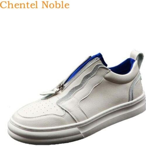 Luxury Brand Chentel Noble Leather Handsome Loafers Men Casual Shoes Party Dress Shoes Men Flats Yellow White Color Sneakers