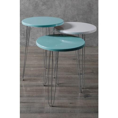 Modern Ellipse White-Foot Metal coffee tables table basse furniture living room table