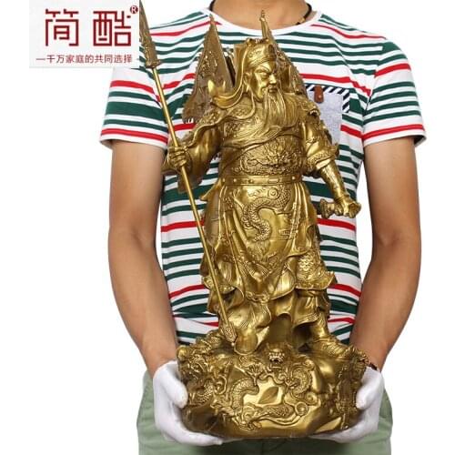 STATUE OF GUAN GONG ORNAMENTS FORTUNA WU GUAN YU GUAN ERYE LARGE FORTUNE FENG SHUI SHOP OPENED A HOUSEWARMING GIFT