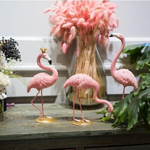 Flamingo Ornaments Nordic Home Decorations Animal Resin Sculpture Decoration Desktop Ornaments Creative Pink Modern Crafts Gifts