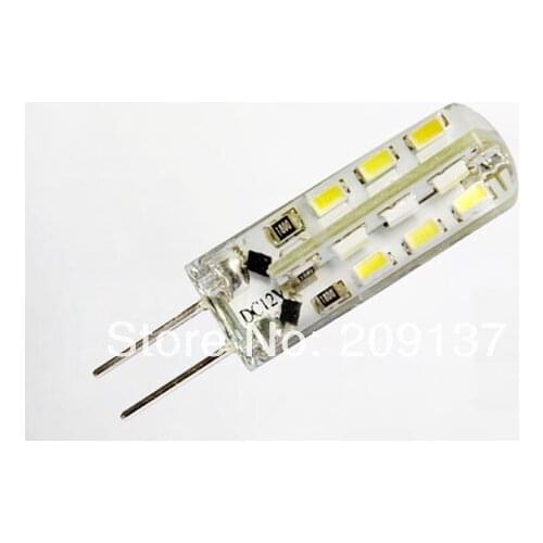 High quality G4 Led 12V 24 Leds 3014 Chip White Warm White Silicon Lamp DC 12V Crystal Light 3W Lights & Lighting 100pcs/Lot